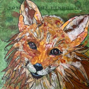 The Red Fox's eyes are compelling, rendered with a depth and glossiness that draw the observer in, connecting with the observer.